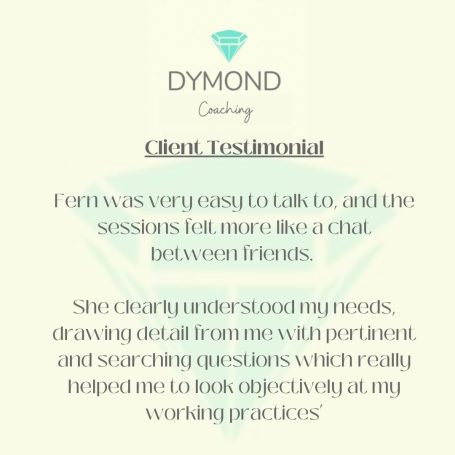 A client testimonial from a client who received career coaching